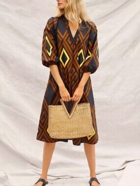 Anthropologie Porridge Mireil Midi Dress Size S